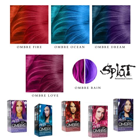 splat hair dye on brown hair|splat hair dye color chart.